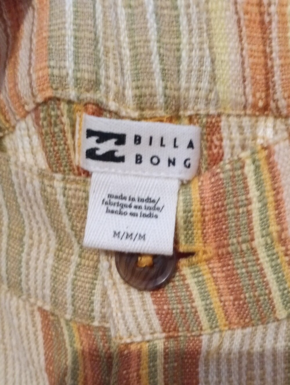 Billabong Yellow Striped Wide-Leg Pants - Picture 6 of 8